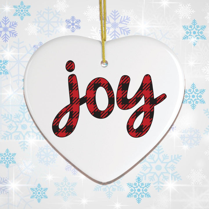 Plaid Joy Christmas Ornament Ornament OrnamentallyYou 
