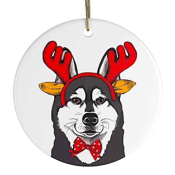 Siberian Husky Christmas Ornament Ornament OrnamentallyYou 