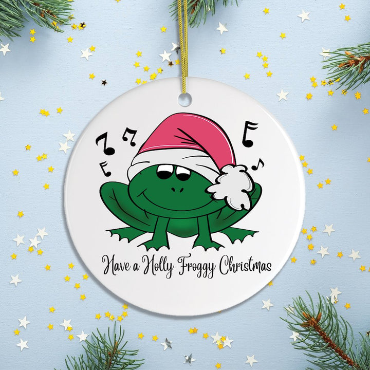 Singing Frog Christmas Ornament Ornament OrnamentallyYou 