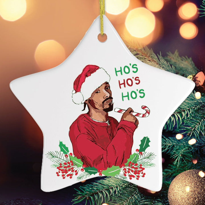 Snoop Dogg Funny Christmas Ornament Ornament OrnamentallyYou Star 