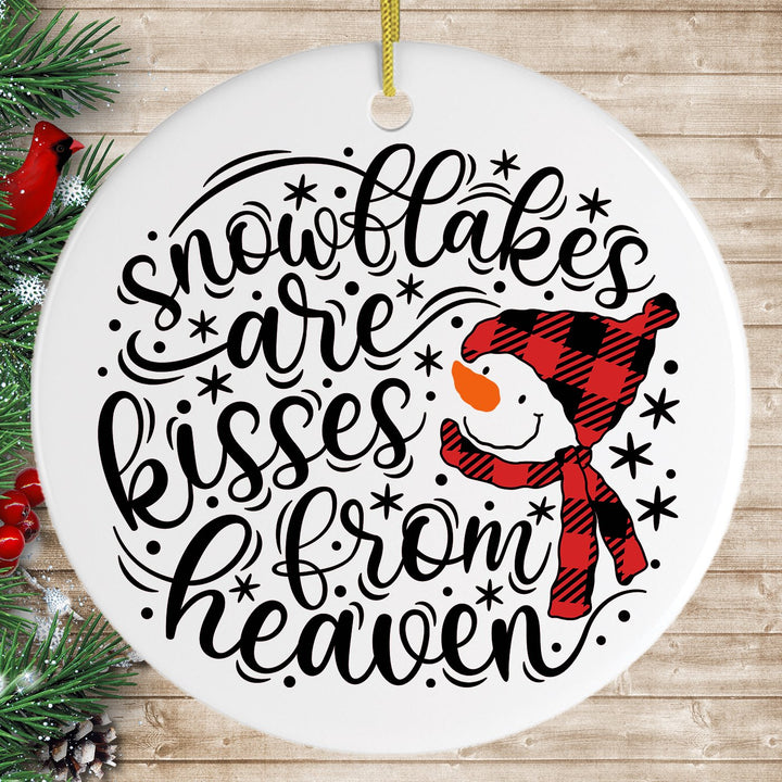 Snowflakes are Kisses from Heaven Ornament OrnamentallyYou 