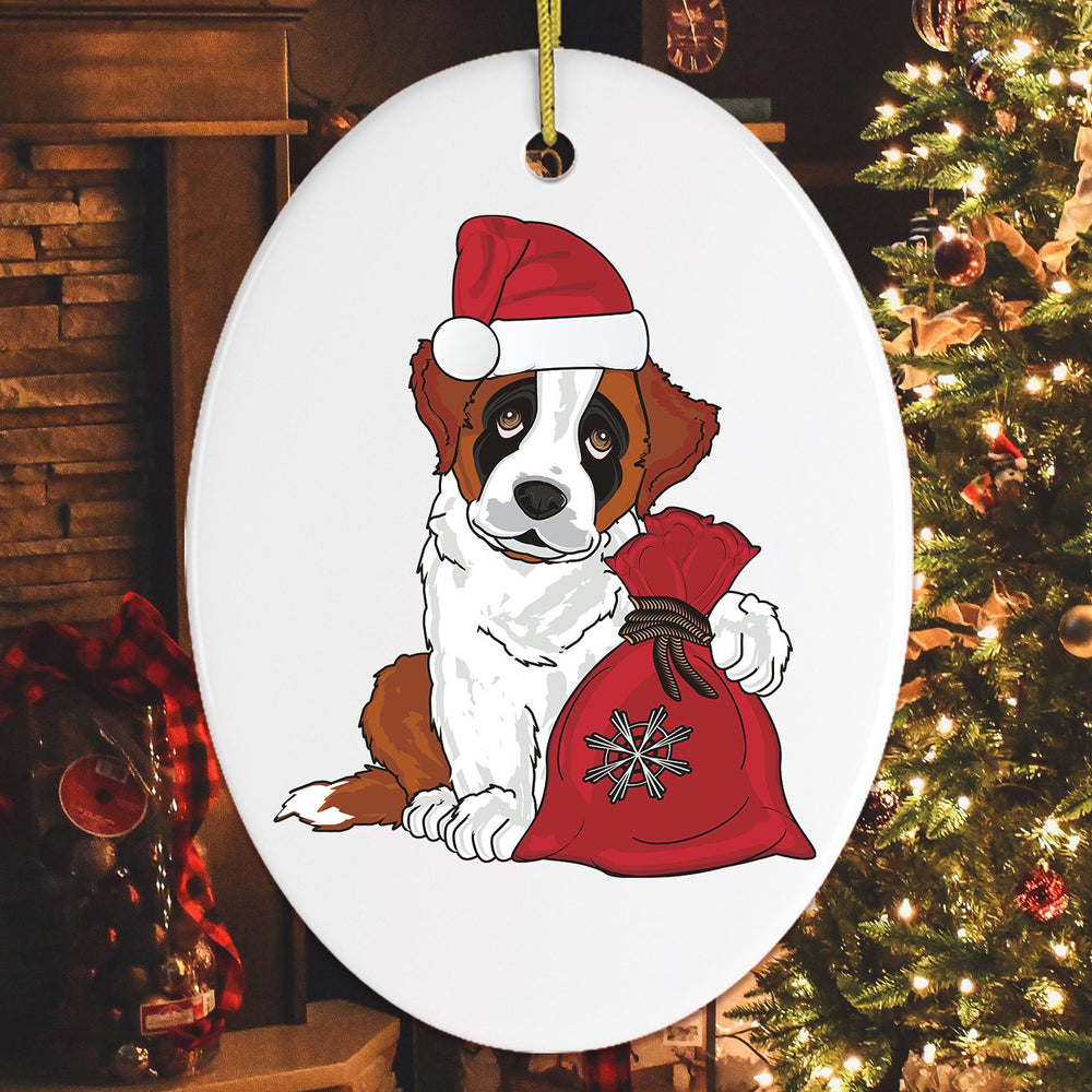 St Bernard Dog Christmas Ornament Ornament OrnamentallyYou 