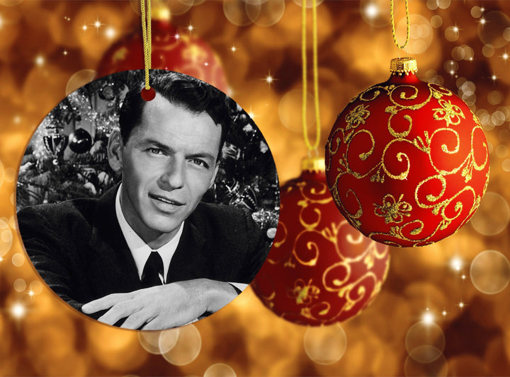 Vintage Frank Sinatra Christmas Ornament, Black and White Classic Ornament OrnamentallyYou 