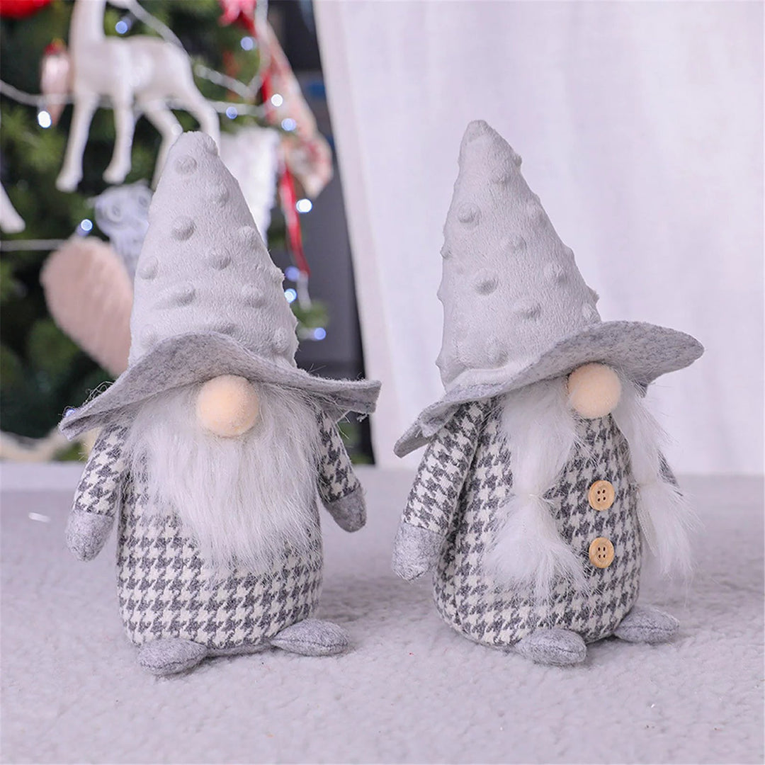 Nordic Charm Gnome Large Set, Scandinavian Christmas Theme Plush Gnome OrnamentallyYou Set of Two 