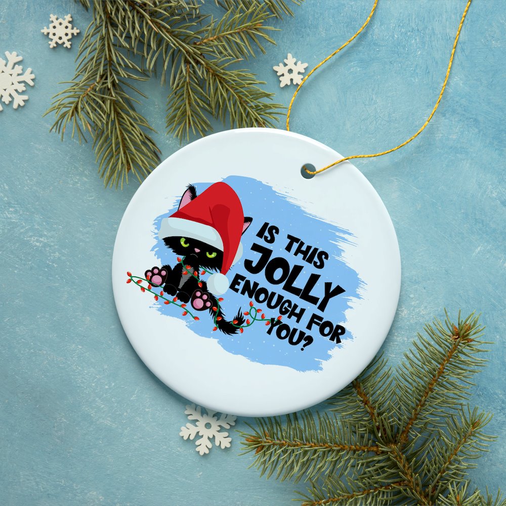 Funny Holiday Black Cat Quote Christmas Ornament Bundle Ornament Bundle OrnamentallyYou 
