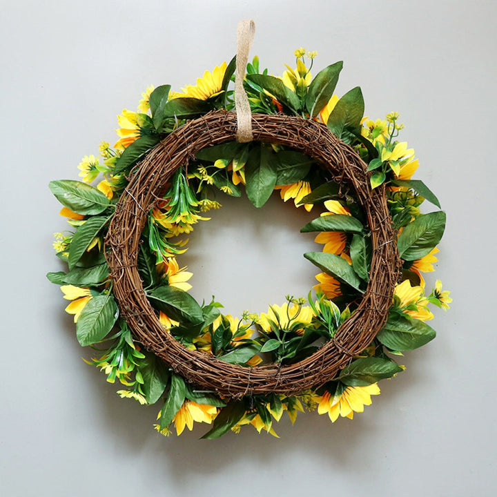 Sunflower Wreath for Front Door or Home, 20 Inches Wreath Yiwu Qusheng Arts And Crafts Co., Ltd. 